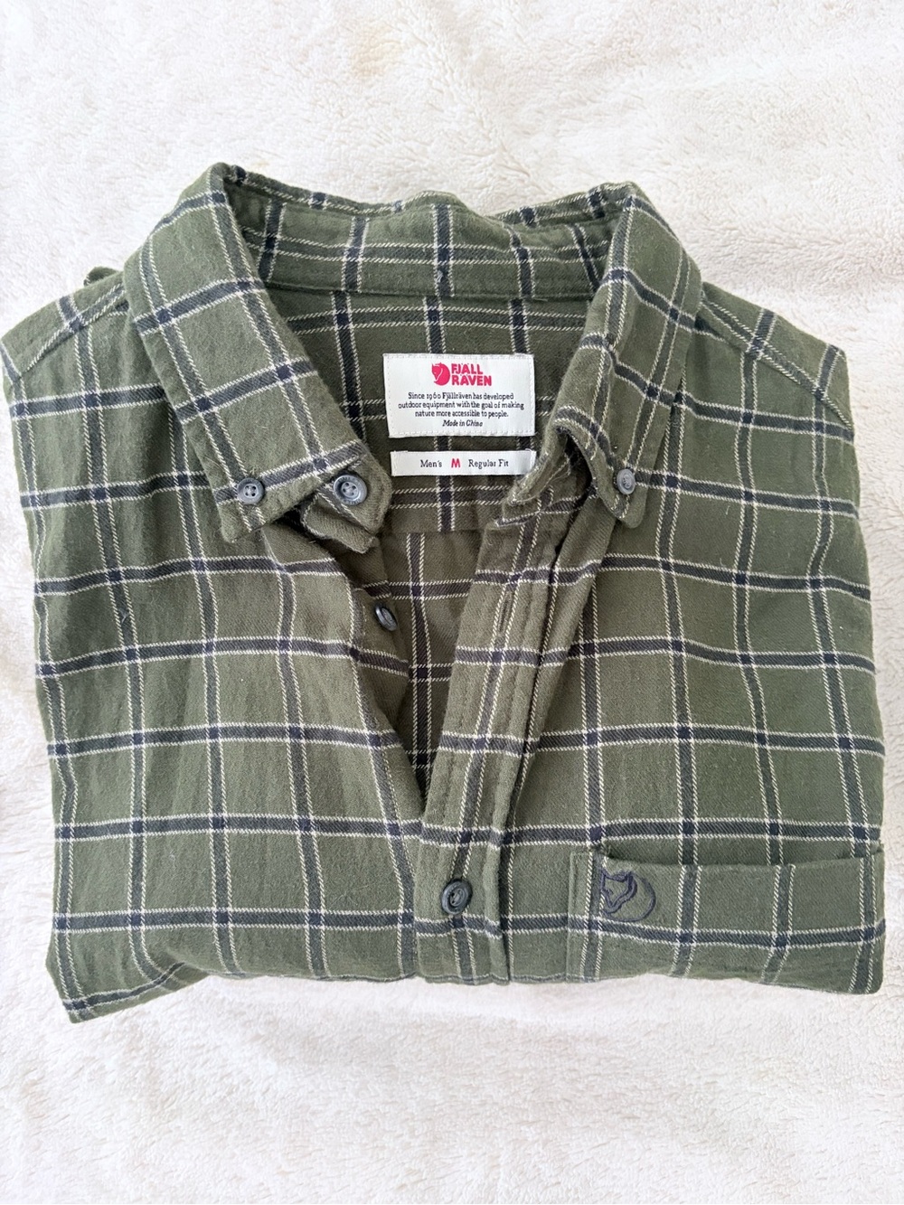 Fjallraven Men’s Flannel Shirt - Forest Green - M - Picture 5 of 8